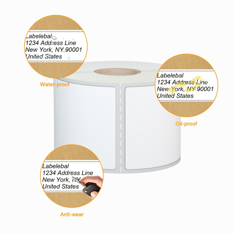 Labelebal (4200 Labels/12 Rolls) Labelebal 12 Rolls 2-1/4"" x 4"" Direct Thermal Label (57mm x 101mm) Multipurpose Shipping Address Mailing Barcodes Labels Compatible for Zebra 2844 & Rollo Desktop Label Printer - Image 5